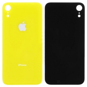 Apple iPhone XR galinis baterijos dangtelis (geltonas) (bigger hole for camera)