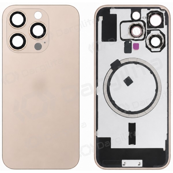 Apple iPhone 16 Pro galinis dangtelis (auksinis) (Premium)