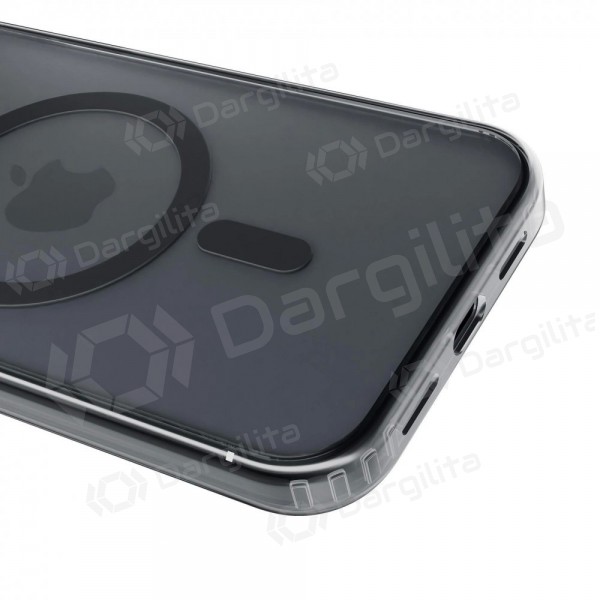 Apple iPhone 17 Pro Max, 18 Pro Max dėklas "3mk Frosty MagCase" (juodas)