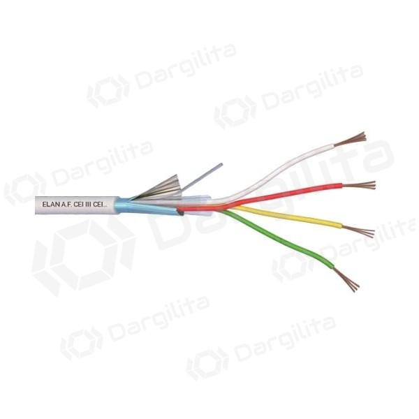 ELAN lūdytas, ekranuotas apsauginis kabelis 4x0.22
