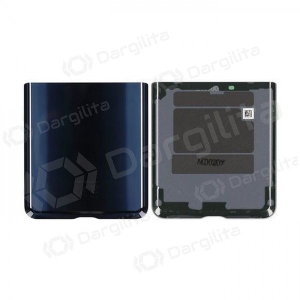 Samsung Galaxy Z Flip F700 galinis baterijos dangtelis (Mirror Black) (down) (naudotas grade B, originalus)