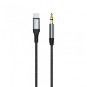 Audio laidas Dudao L11ProT USB-C į 3.5 mm 1 m juodas