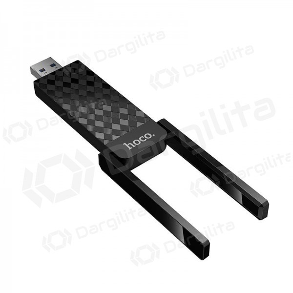 USB Wi-Fi adapteris Hoco HI34 USB 3.0 Wi-Fi 6 juodas