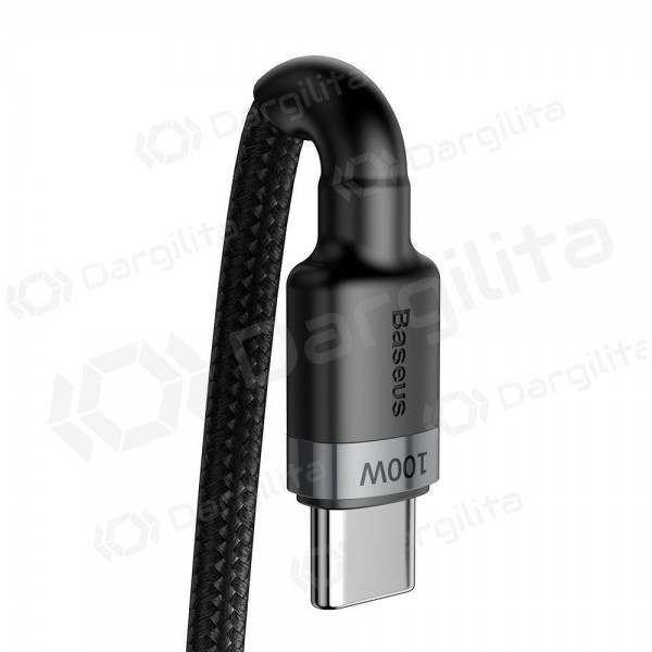 USB-C laidas Baseus Cafule CATKLF-ALG1 USB-C į USB-C 2 m 100 W juodas