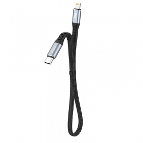 Lightning laidas Dudao L10P USB-C į Lightning 0.23 m 20 W juodas