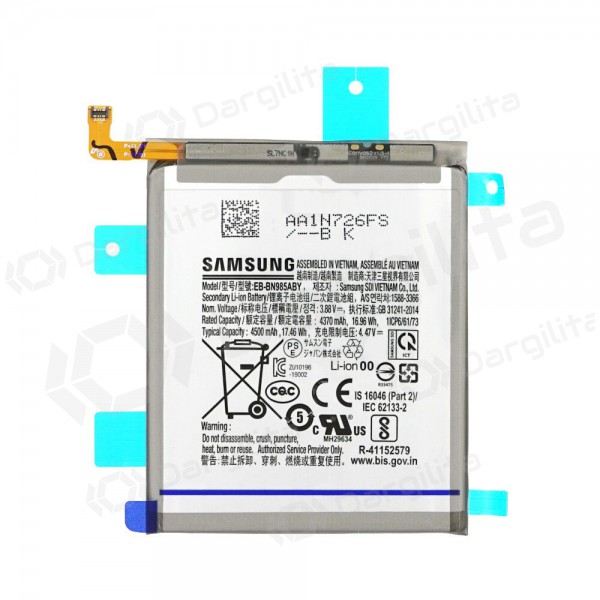 Samsung N986F Galaxy Note 20 Ultra (EB-BN985ABY) baterija / akumuliatorius (4500mAh) (service pack) (originalus)