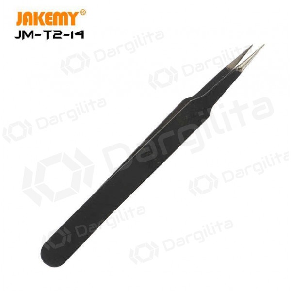 Metalinis antistatinis pincetas Jakemy JM-T2-14 ESD Metalinis antistatinis pincetas Jakemy JM-T2-14 ESD
