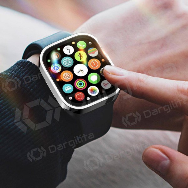 Apple Watch 44mm LCD apsauginis stikliukas / dėklas "Dux Ducis Hamo" (sidabrinis)