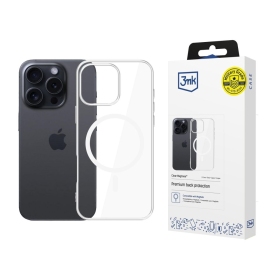 Apple iPhone 16 Pro dėklas "3MK Clear MagCase" (skaidrus)