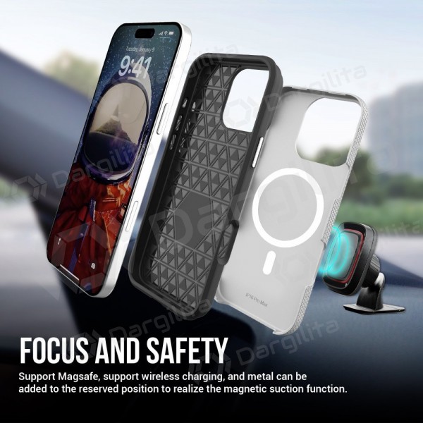 Apple iPhone 17 Pro Max dėklas „Perfectionists“ (sidabrinis)