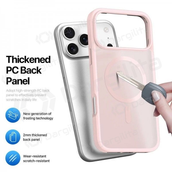 Apple iPhone 17 Pro Max, 18 Pro Max dėklas "Dux Ducis Yind" (rožinis)