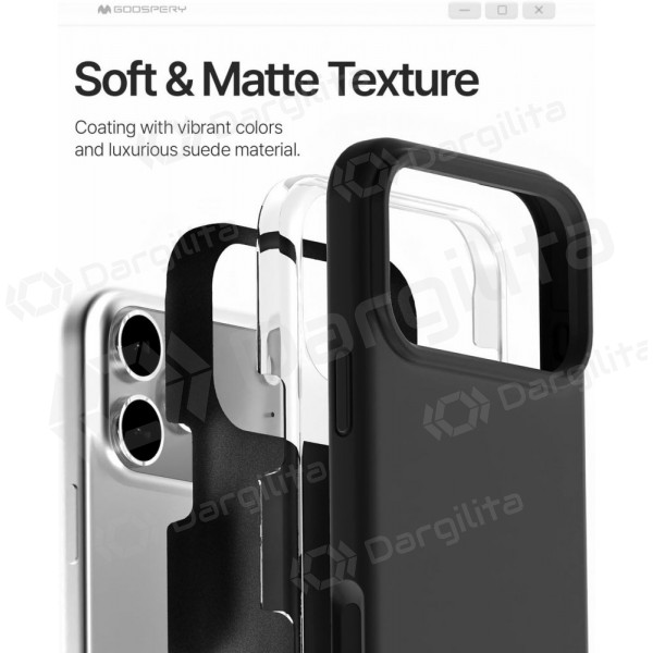 Apple iPhone 17 Pro, 18 Pro dėklas Mercury "Pure Magsafe Silicon Case" (raudonas)