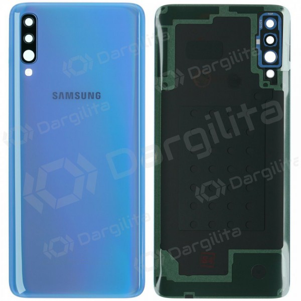 Samsung A705 Galaxy A70 2019 galinis baterijos dangtelis (mėlynas) (naudotas grade B, originalus)