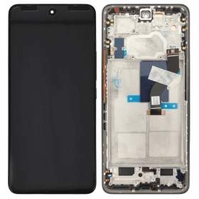  Xiaomi 12 Lite 5G ekranas (juodas) (su rėmeliu) (originalus)