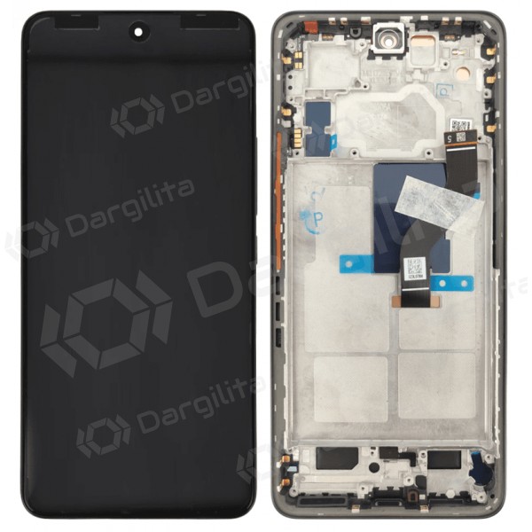  Xiaomi 12 Lite 5G ekranas (juodas) (su rėmeliu) (originalus)