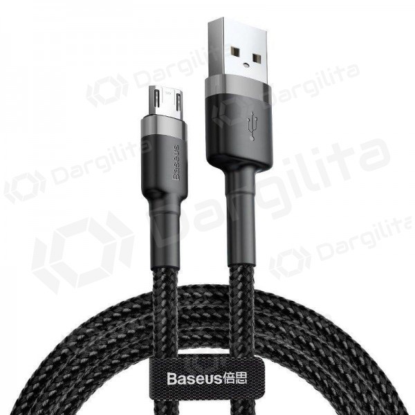USB kabelis Baseus Cafule microUSB 2.0m 1.5A (pilkas-juodas) CAMKLF-CG1