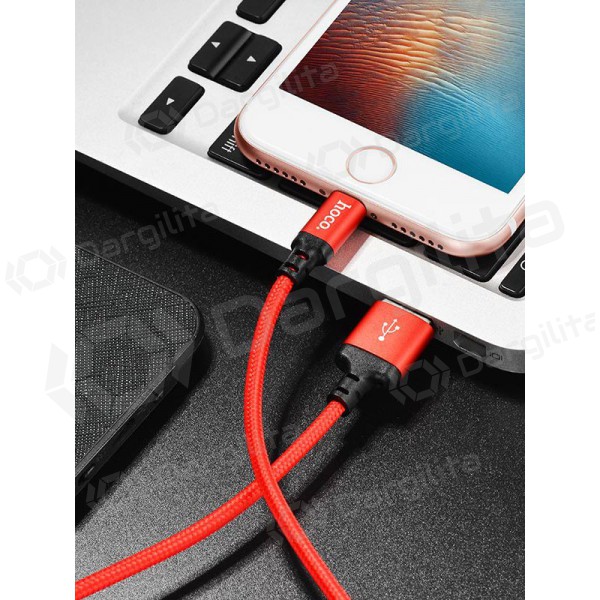 USB kabelis Hoco X14 Lightning (raudonas / juodas) 1.0m