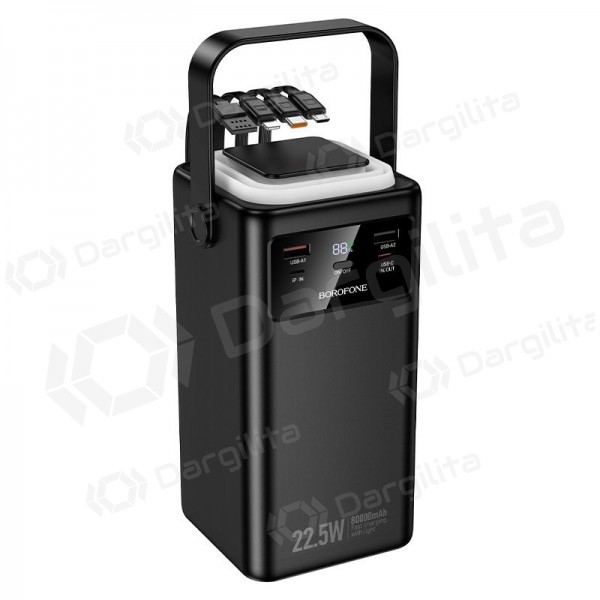 Išorinė baterija (Power Bank) Borofone BJ65B 80000 mAh 22.5 W, juoda