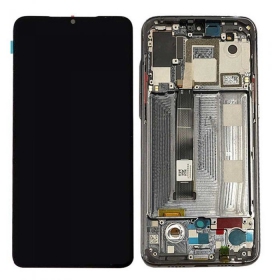 Xiaomi Mi 9 ekranas (juodas) (su rėmeliu) (service pack) (originalus)