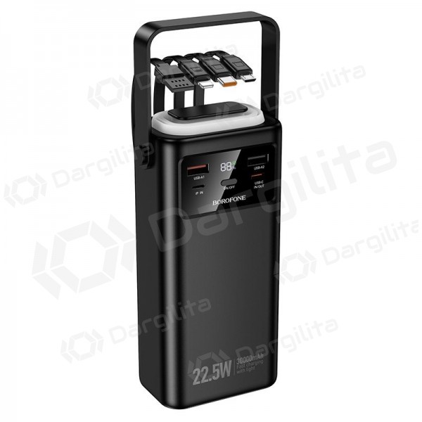 Išorinė baterija (Power Bank) Borofone BJ65 30000 mAh 22.5 W, juoda