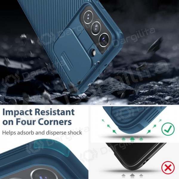 Samsung Galaxy S24 Ultra dėklas „Nillkin CamShield Pro“ (mėlynas)