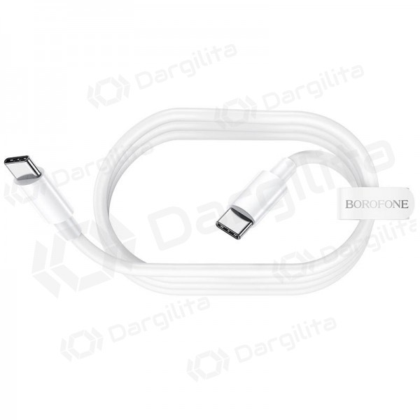 USB kabelis Borofone BX44 Type-C - Type-C 100W 2.0m (baltas)
