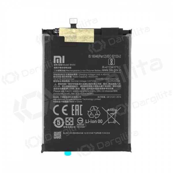 Xiaomi Redmi 9, Redmi Note 9 baterija, akumuliatorius (BN54) (originalus) Xiaomi Redmi 9, Redmi Note 9 baterija, akumuliatorius (BN54) (originalus)