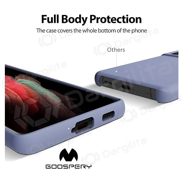 Samsung Galaxy S25 FE dėklas Mercury "Silicone Case" (levandos pilka)