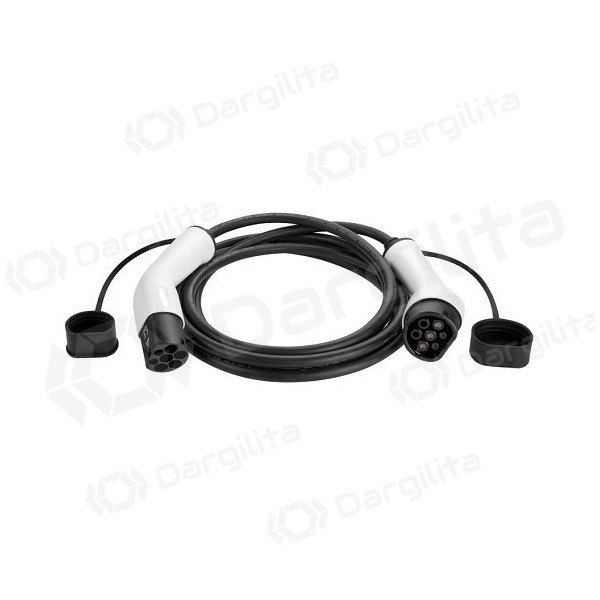 Elektromobilio įkrovimo kabelis Type 2 - Type 2, 32A, 22kW, 3-fazė, 7m