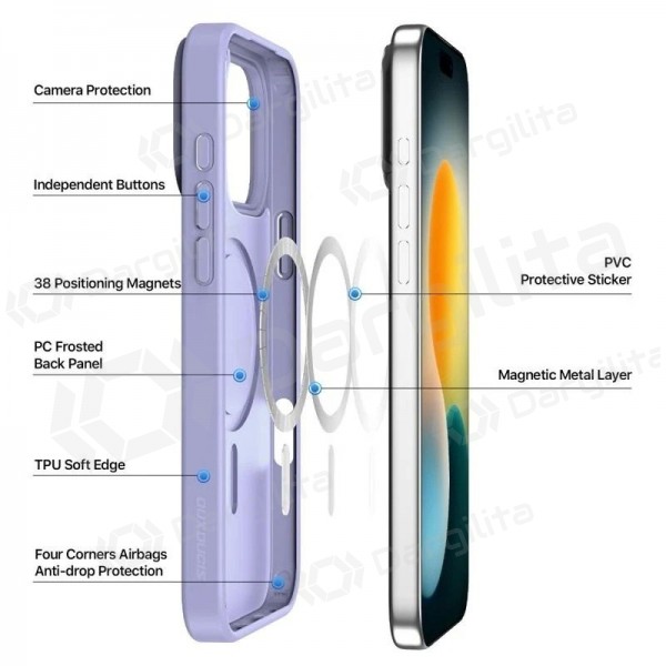 Apple iPhone 17 Pro Max, 18 Pro Max dėklas "Dux Ducis Yind" (violetinis)