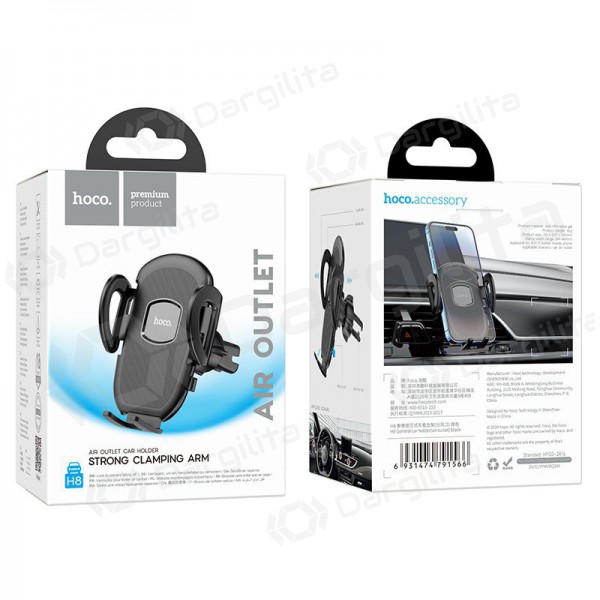 Automobilinis telefono laikiklis Hoco H8 (air vent) juodas