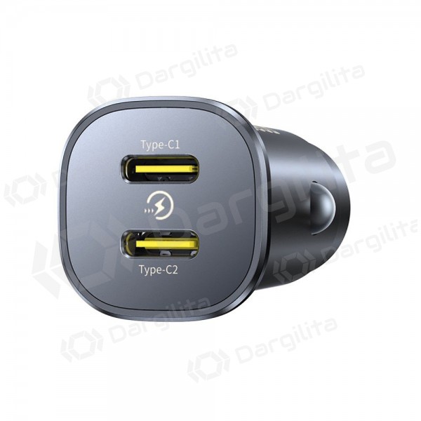 Automobilinis įkroviklis Baseus GoTrip 30 W 2xUSB-C PD QC PPS juodas