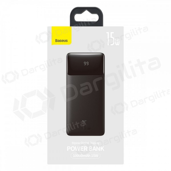 Išorinė baterija Power Bank Baseus Bipow Type-C PD+2xQuick Charge 3.0 15W 10000mAh juoda PPBD050001 Išorinė baterija Power Bank Baseus Bipow Type-C PD+2xQuick Charge 3.0 15W 10000mAh juoda PPBD050001