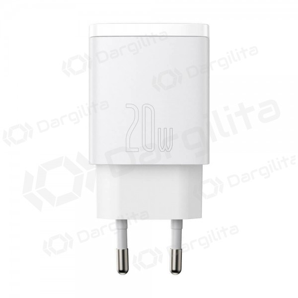 Įkroviklis Baseus USB + Type-C 20W CCXJ-B02 (baltas)