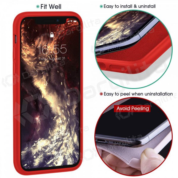 Samsung A346 Galaxy A34 5G dėklas "Liquid Silicone" 1.5mm (raudonas)