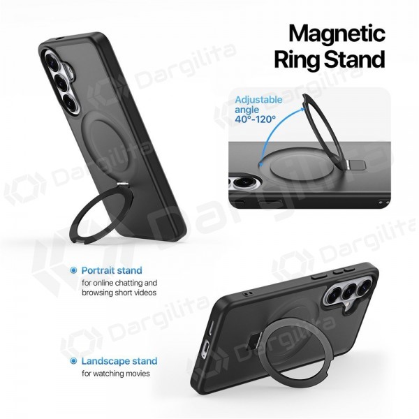 Samsung Galaxy S26 dėklas "Dux Ducis Yind Magnetic Stand" (juodas)