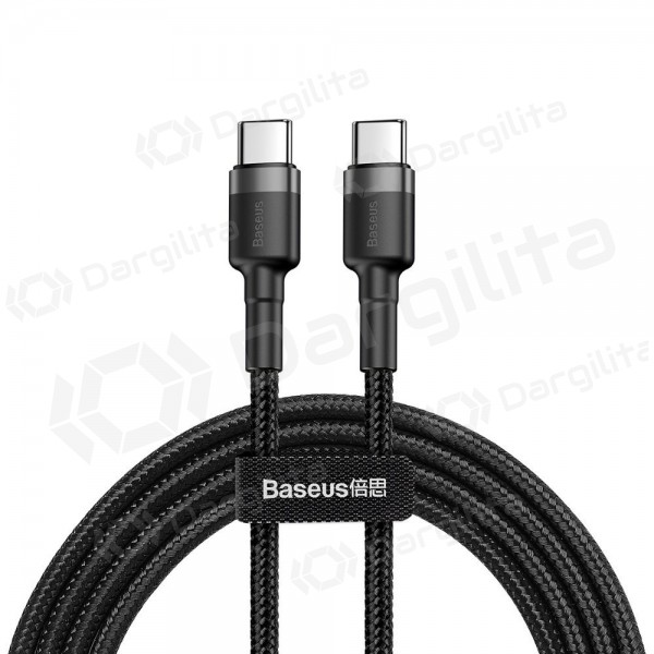 USB-C laidas Baseus Cafule USB-C į USB-C 2 m 60 W PD QC juodas