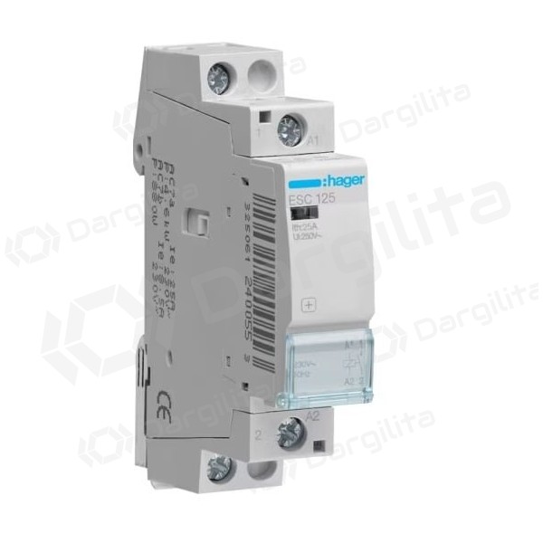 Kontaktorius Hager ESC125 (1P, 25A, 230V)