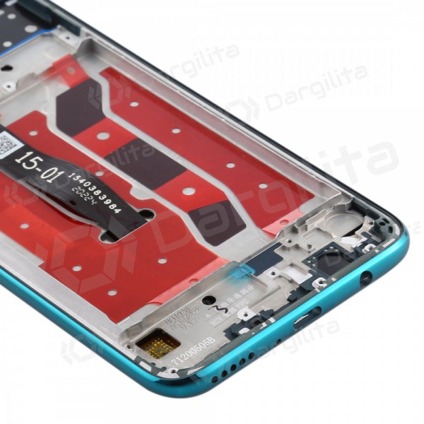 Huawei P40 Lite ekranas (Crush Green) (su rėmeliu) (naudotas grade A, originalus)
