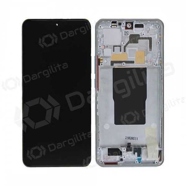 Xiaomi 12T, 12T Pro ekranas (sidabrinis) (su rėmeliu) (originalus)