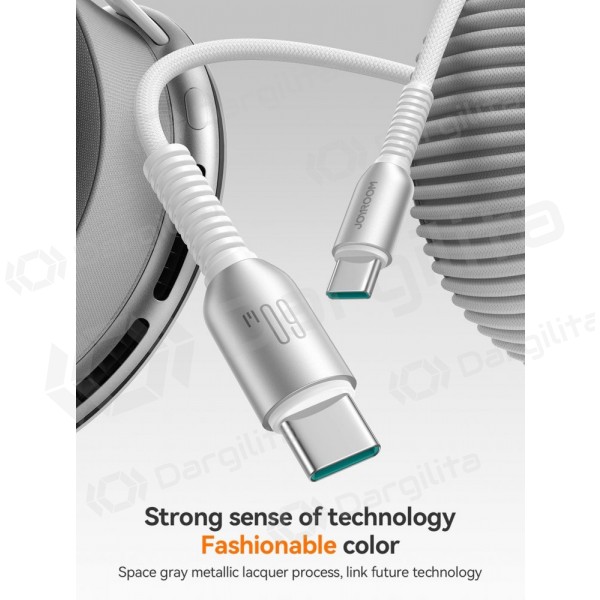 USB-C laidas Joyroom S-A51 USB-C į USB-C 1.2 m 60 W pilkas