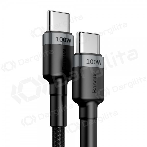 USB-C laidas Baseus Cafule CATKLF-ALG1 USB-C į USB-C 2 m 100 W juodas