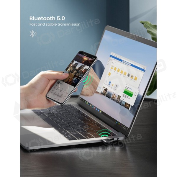 Bluetooth adapteris Ugreen CM390 USB-A Bluetooth 5.0 juodas
