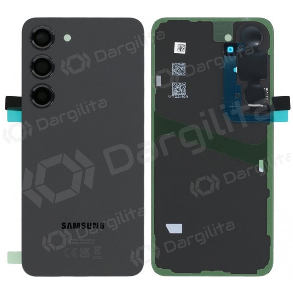 Samsung Galaxy S23 galinis dangtelis (juodas) (originalus)