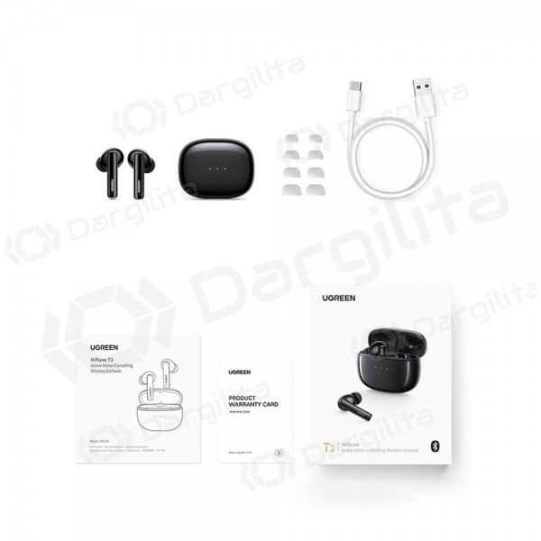 Belaidės ausinės Ugreen WS106 HiTune T3 Active Noise-Cancelling Earbuds Belaidės ausinės Ugreen WS106 HiTune T3 Active Noise-Cancelling Earbuds