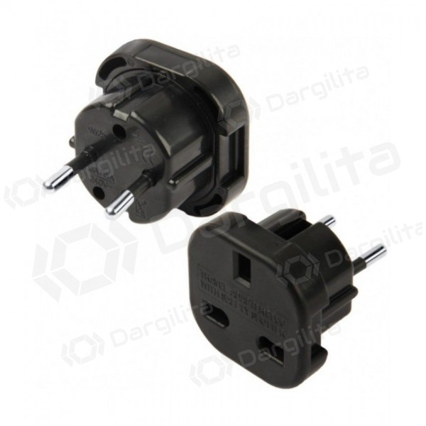 Adapteris UK į EUR juodas
