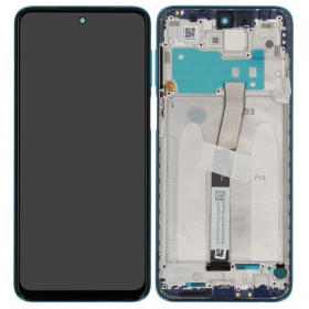 Xiaomi Redmi Note 9 Pro / Note 9S ekranas (mėlynas) (su rėmeliu) (Premium)