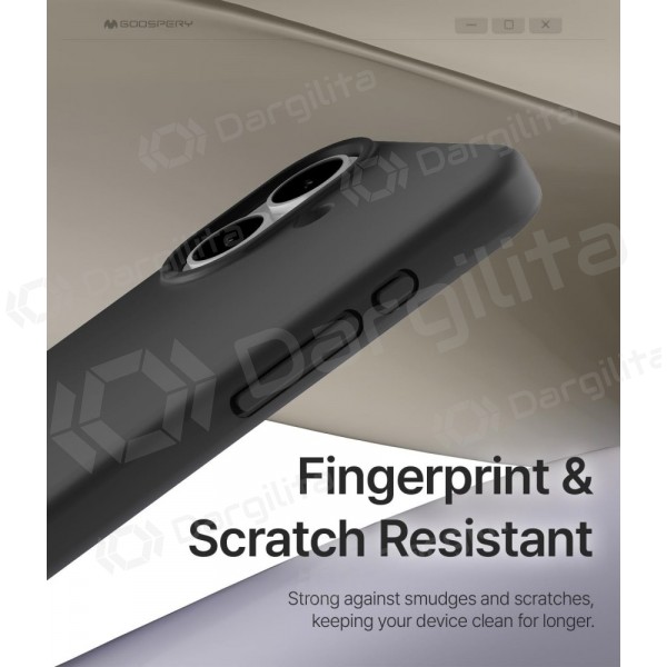 Apple iPhone 17 dėklas Mercury "Pure Magsafe Silicon Case" juodas
