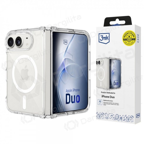 Apple iPhone Duo dėklas "3mk Armor MagCase" (skaidrus)