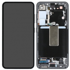Samsung Galaxy S23 ekranas (juodas) (su rėmeliu) (originalus)